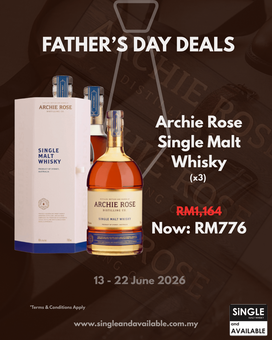 Father's Day Bundle Archie Rose Single Malt x3