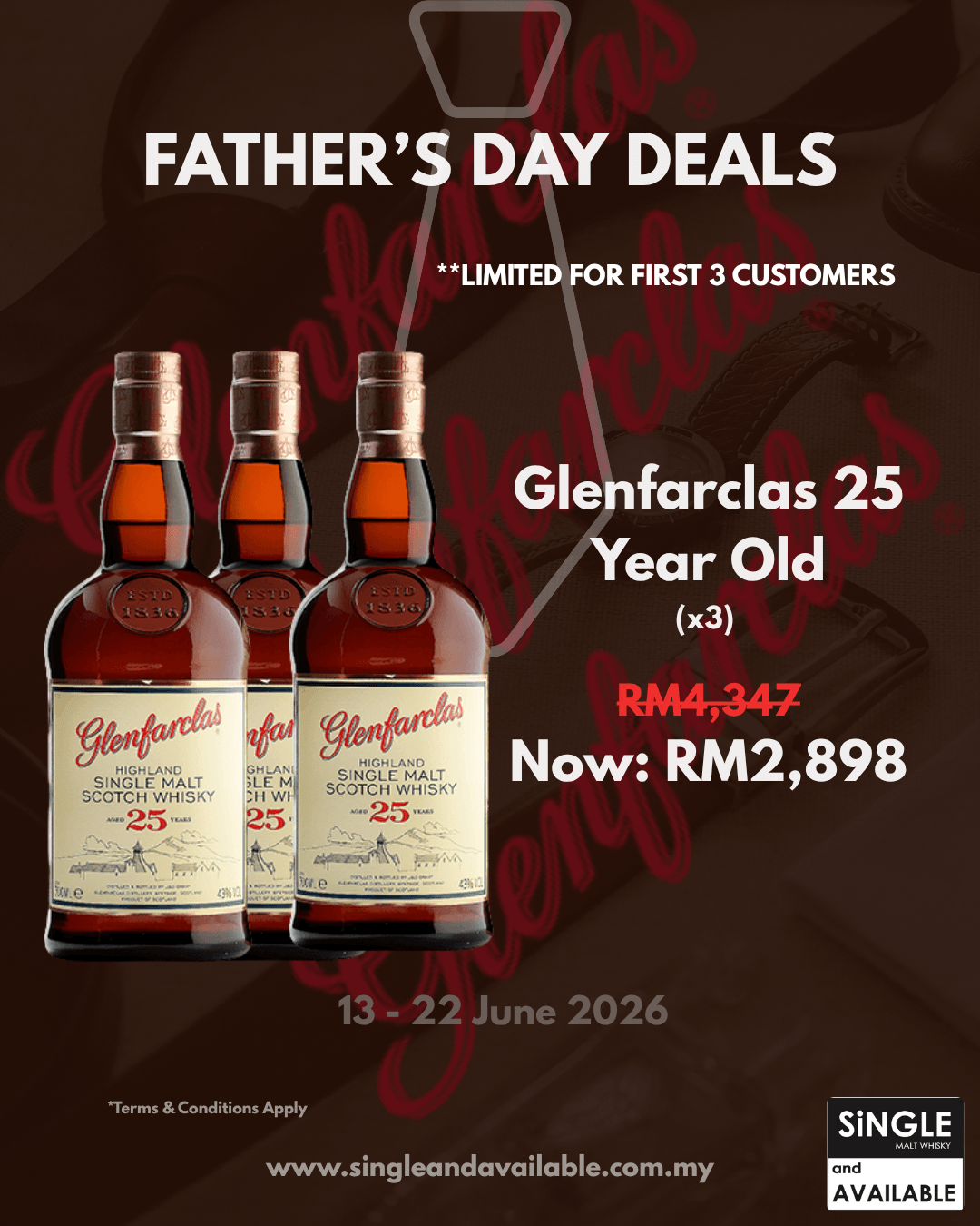 Father's Day Bundle Glenfarclas 25 x3