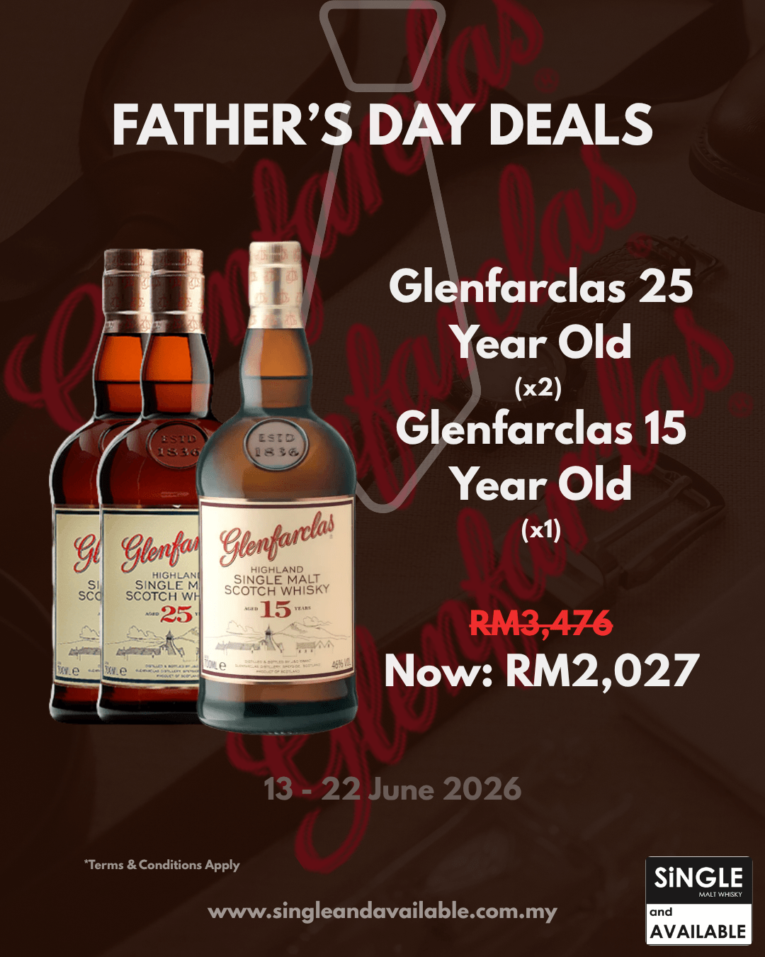 Father's Day Bundle Glenfarclas 25 x3 & 15 x1
